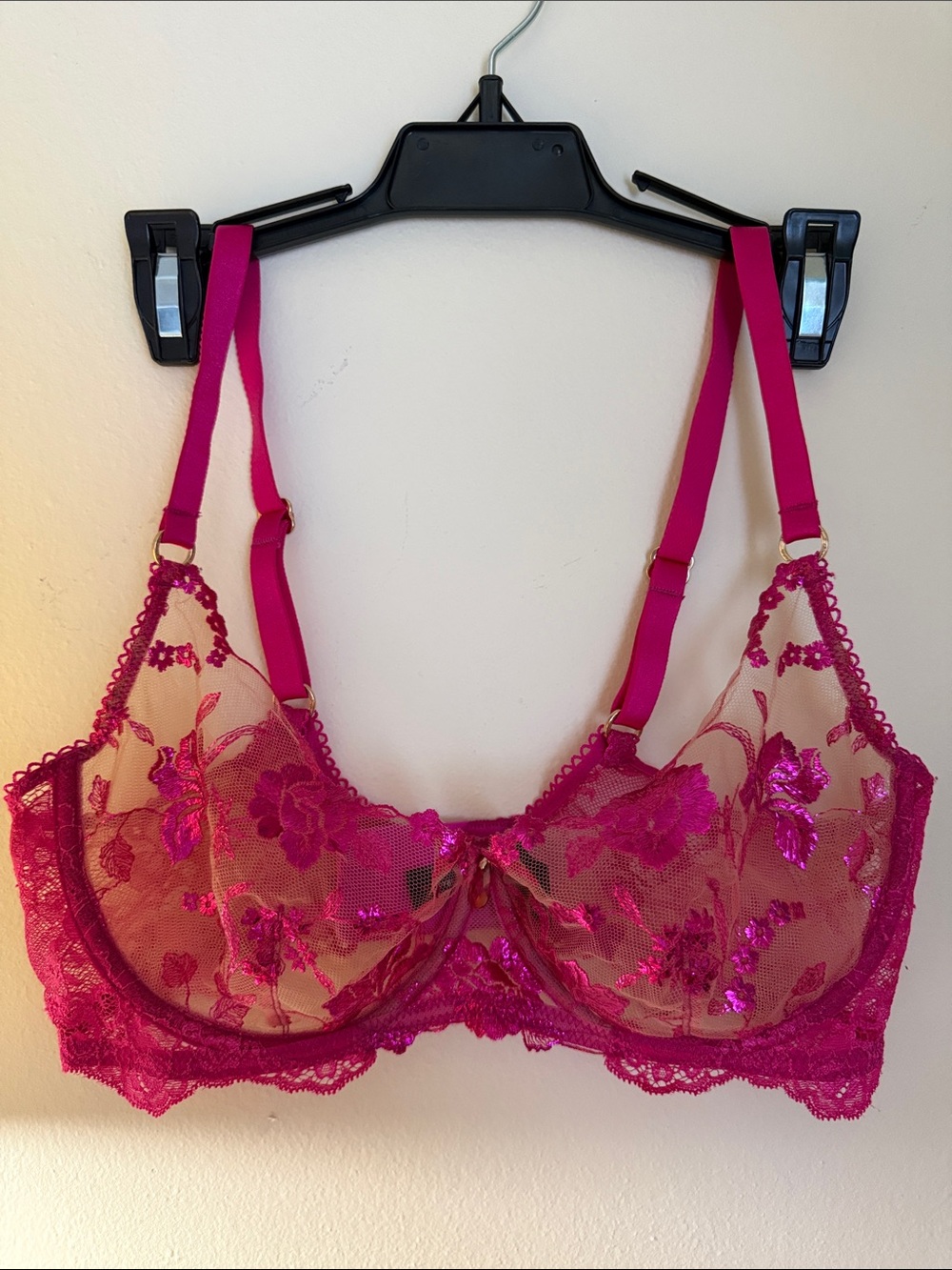 Honey Birdette Whitney Hot Pink Bra 34DD/E